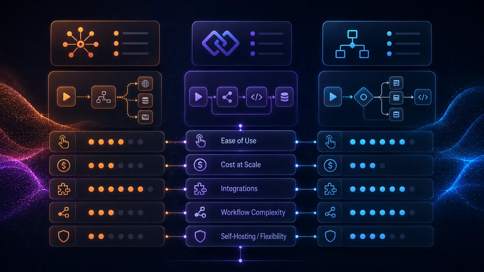 AI SEO workflow stack showing keyword research, content brief, drafting, optimization, and publishing stages